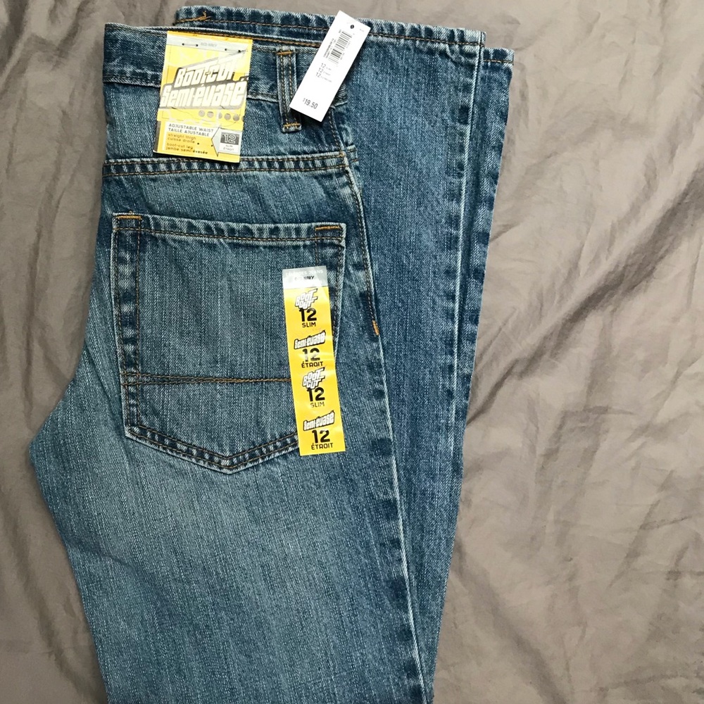 Old Navy Boot-Cut adjustable waist 12 slim jeans